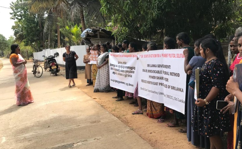 சமஷ்டி தீர்வை வலியுறுத்தி கிளிநொச்சியில் கவனயீர்ப்பு போராட்டம்
