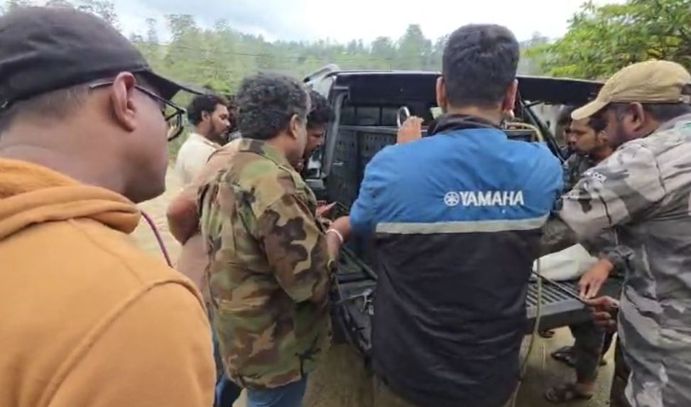 லிந்துலை நாகசேன டெலிகொட்ரி தோட்டத்தில் சிக்கிய சிறுத்தைப் புலி