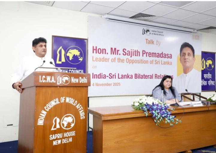 சஜித் பிரேமதாச உலக விவகாரங்களுக்கான இந்திய கவுன்சிலில் உரை