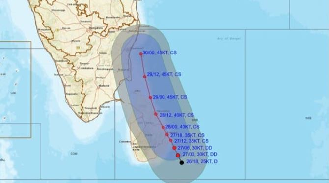 இலங்கையின் தென்கிழக்காக காணப்படும் ஆழ்ந்த தாழமுக்கத்தின் தற்போதைய நிலை