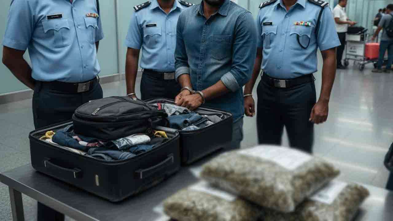 விமான நிலையத்தில் 21 மில்லியன் ரூபாவுக்கும் அதிக பெறுமதியான போதைப்பொருளுடன் ஒருவர் கைது