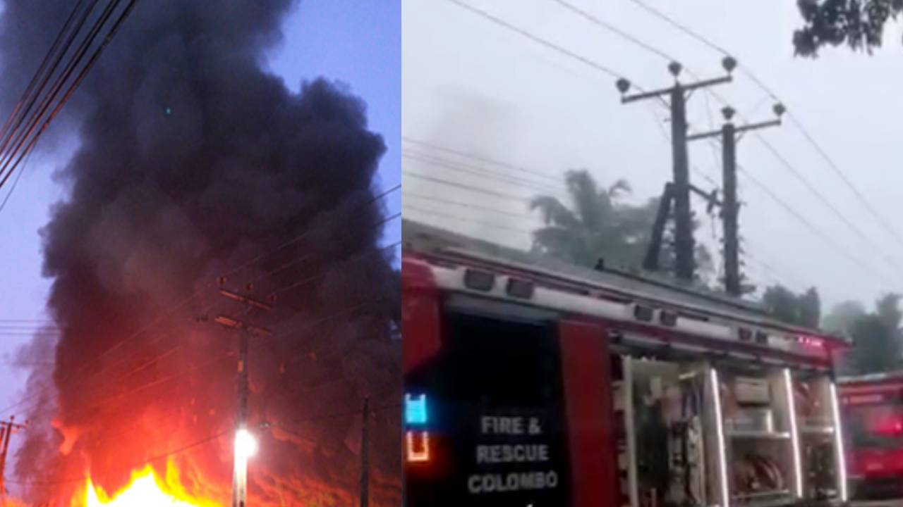 கடுவலையில் தொழிற்சாலையொன்றைின் களஞ்சியசாலையில் தீப்பரவல்