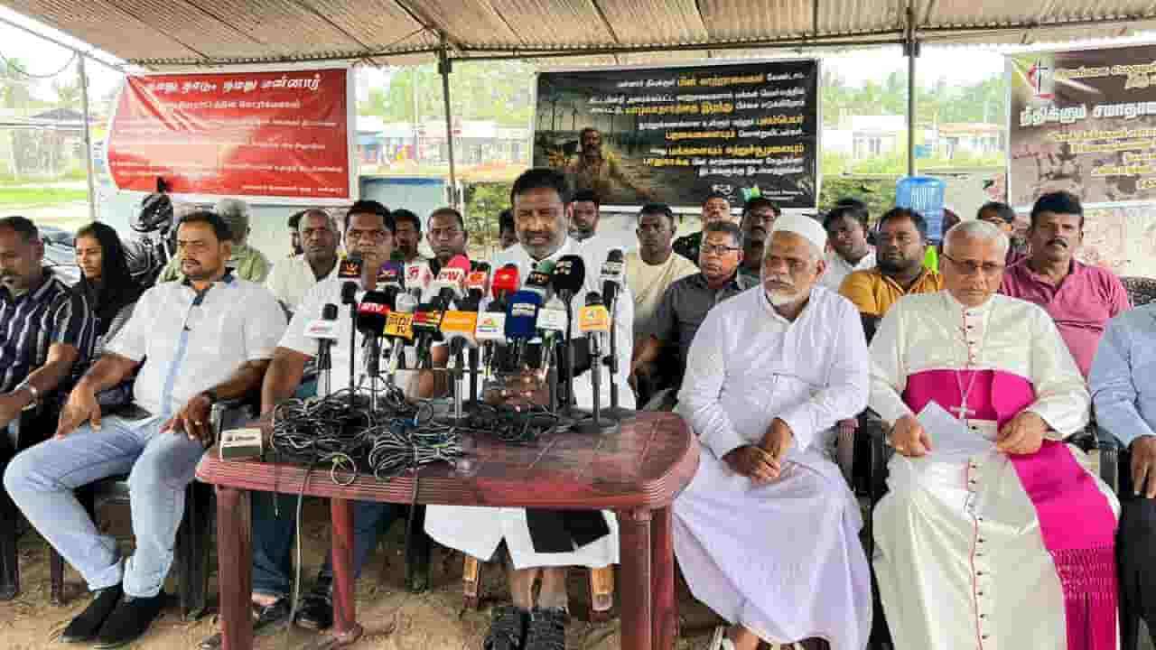 மன்னார் காற்றாலை மின் திட்டத்திற்கு எதிரான போராட்டம் நிறைவு மன்னார் காற்றாலை மின் திட்டத்திற்கு எதிரான போராட்டம் நிறைவு