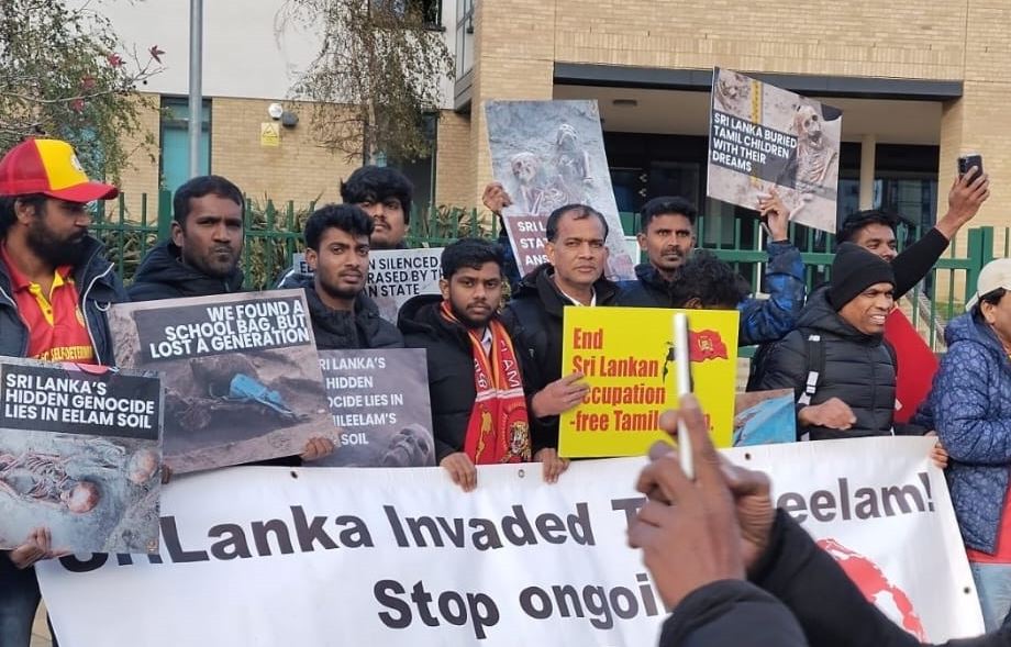 டில்வின் சில்வாவுக்கு எதிராக லண்டனில் போராட்டம்