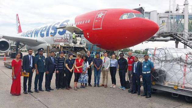 சுவிட்சர்லாந்திலிருந்தின் அனர்த்த நிவாரணப் பொருட்கள் அடங்கிய விமானம் நாட்டை வந்தடைந்தது சுவிட்சர்லாந்திலிருந்தின் அனர்த்த நிவாரணப் பொருட்கள் அடங்கிய விமானம் நாட்டை வந்தடைந்தது