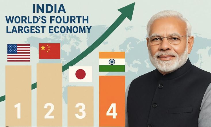 உலகின் நான்காவது பெரிய பொருளாதார நாடாக இந்தியா முன்னேற்றம்! உலகின் நான்காவது பெரிய பொருளாதார நாடாக இந்தியா முன்னேற்றம்!