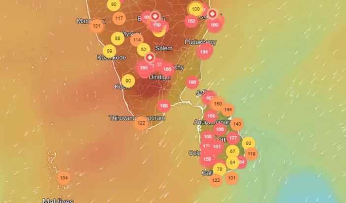 கொழும்பு உட்பட பல பகுதிகளில் காற்றின் தரம் ‘ஆரோக்கியமற்ற’ மட்டத்தில்
