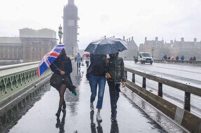 பிரித்தானியாவி பல பகுதிகளில் கன மழைபெய்யும் – வானிலை அலுவலகம் எச்சரிக்கை