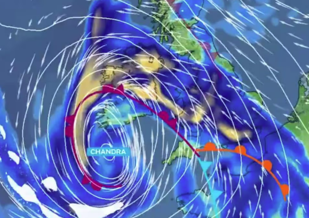 பிரித்தானியாவை தாக்கும் சந்திரா புயல் – அவசர எச்சரிக்கைகளை வழங்கியுள்ள தேசிய வானிலை ஆராய்ச்சி மையம் 