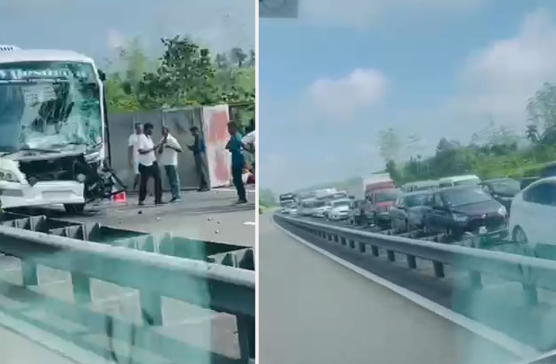 தெற்கு அதிவேக நெடுஞ்சாலையில் விபத்து காரணமாக போக்குவரத்து நெரிசல்