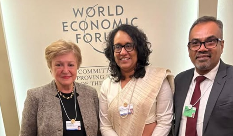 பிரதமர் மற்றும் கிறிஸ்டலினா ஜோர்ஜீவா இடையே சுவிட்சர்லாந்தில் சந்திப்பு