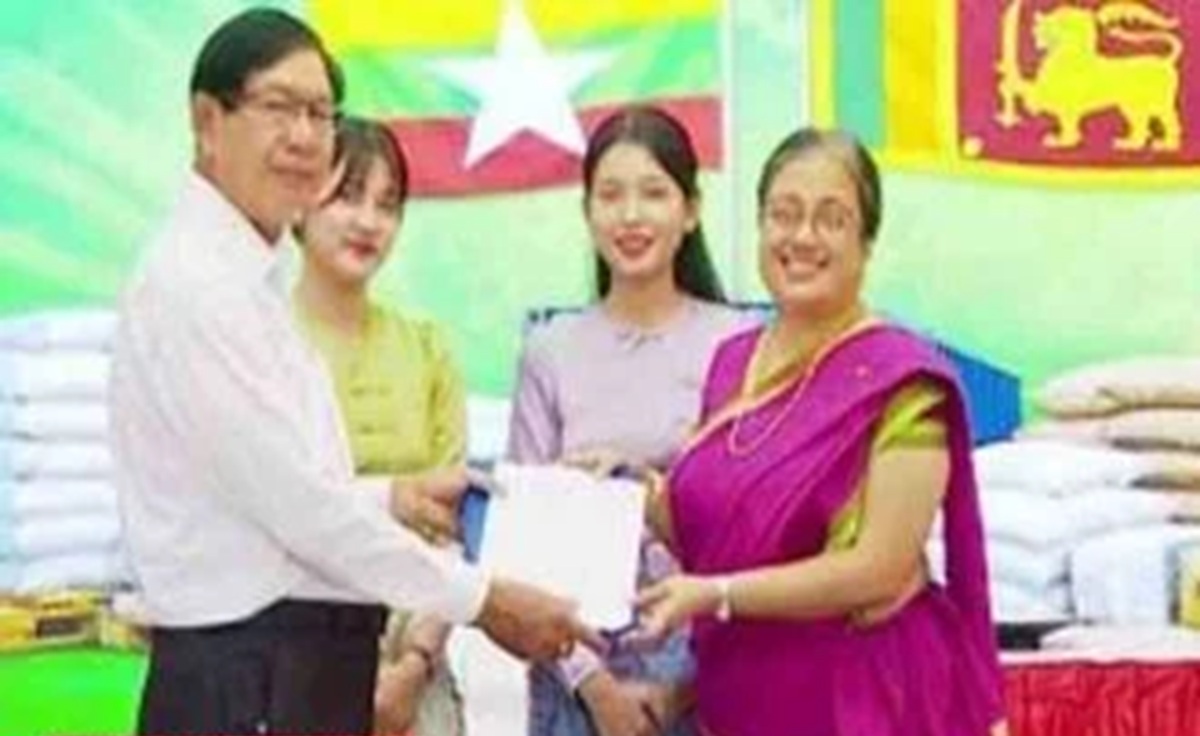 மியன்மாரிடமிருந்து 500 மெட்ரிக் தொன் அரிசி நன்கொடை