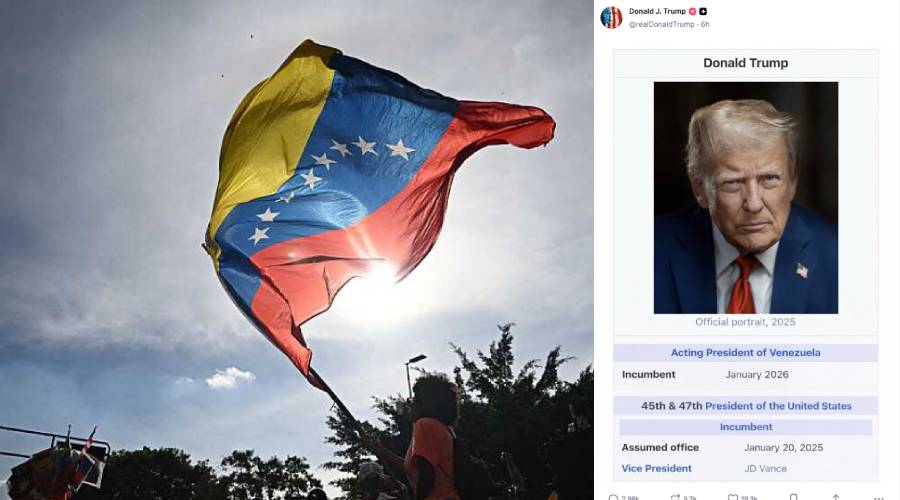 வெனிசுவலாவின் தற்காலிக ஜனாதிபதியாக தன்னை தானே அறிவித்துக்கொண்டார் டிரம்ப்! வெனிசுவலாவின் தற்காலிக ஜனாதிபதியாக தன்னை தானே அறிவித்துக்கொண்டார் டிரம்ப்!