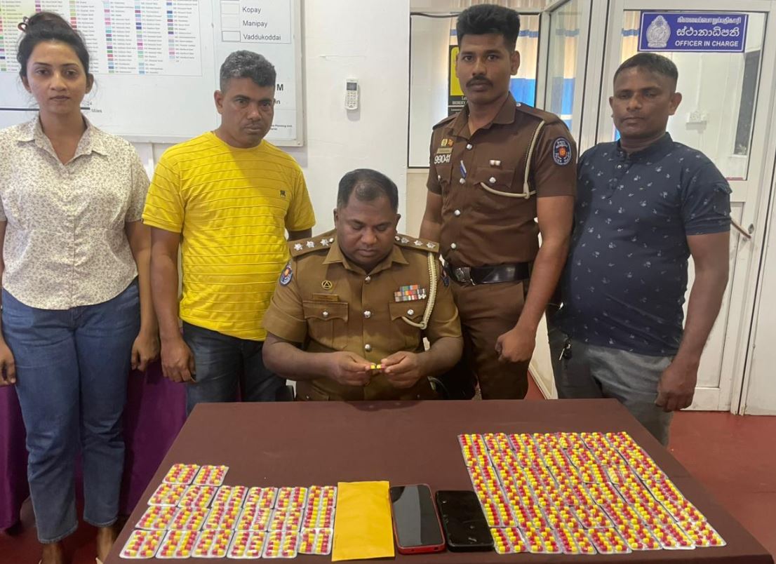 கொழும்பில் இருந்து போதைப்பொருட்களை கடத்தி வந்து யாழில் வியாபாரம் – பெண் உள்ளிட்ட இருவர் கைது